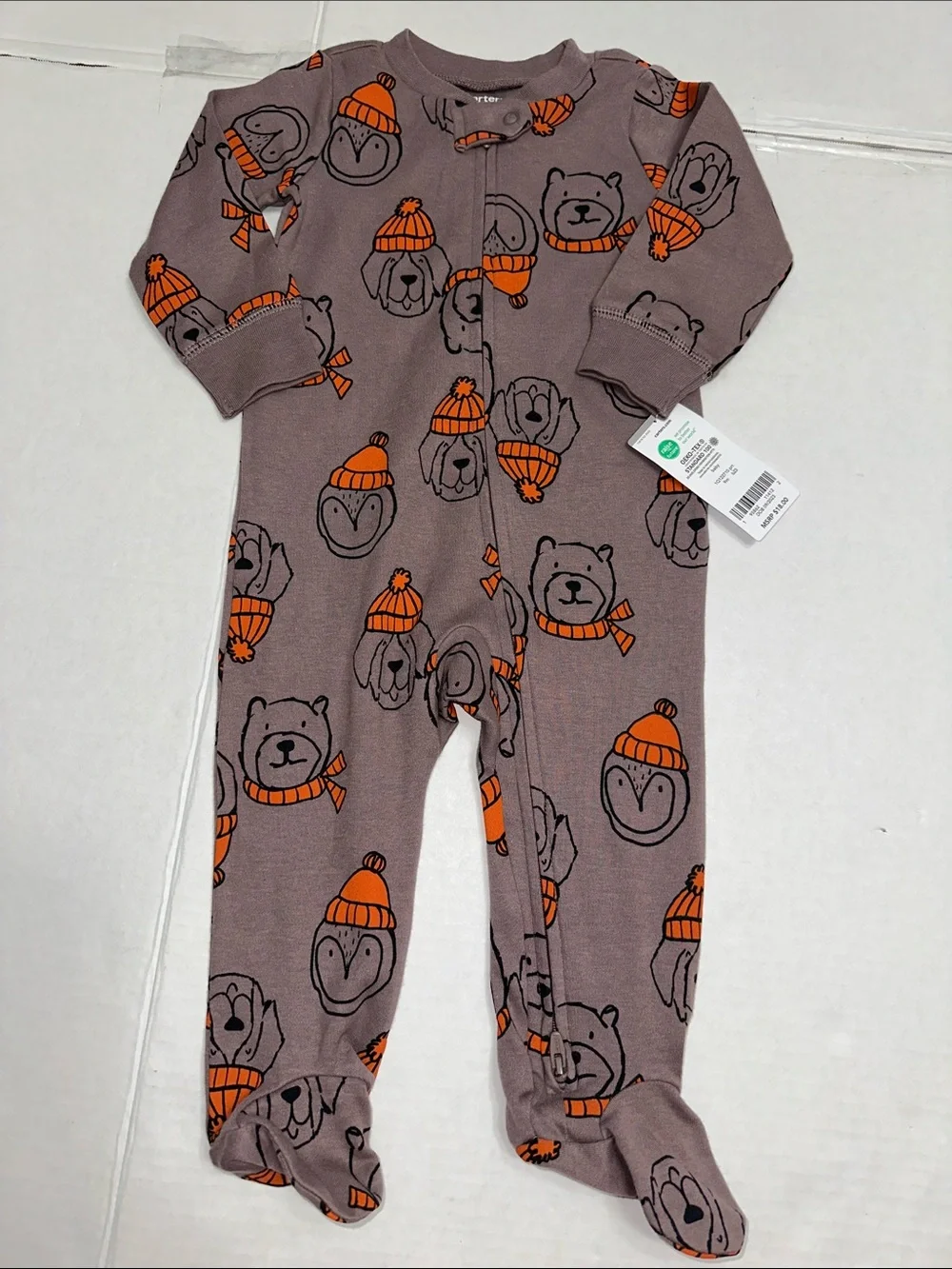 NEW Carters Baby Boy One Piece Sleepers Size 9 months Lot of 2